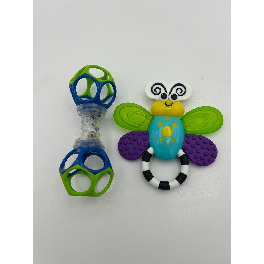 Sassy Flutterby Teether | Water-Filled Soothes Gums & Oball Shaker Rattle Toy